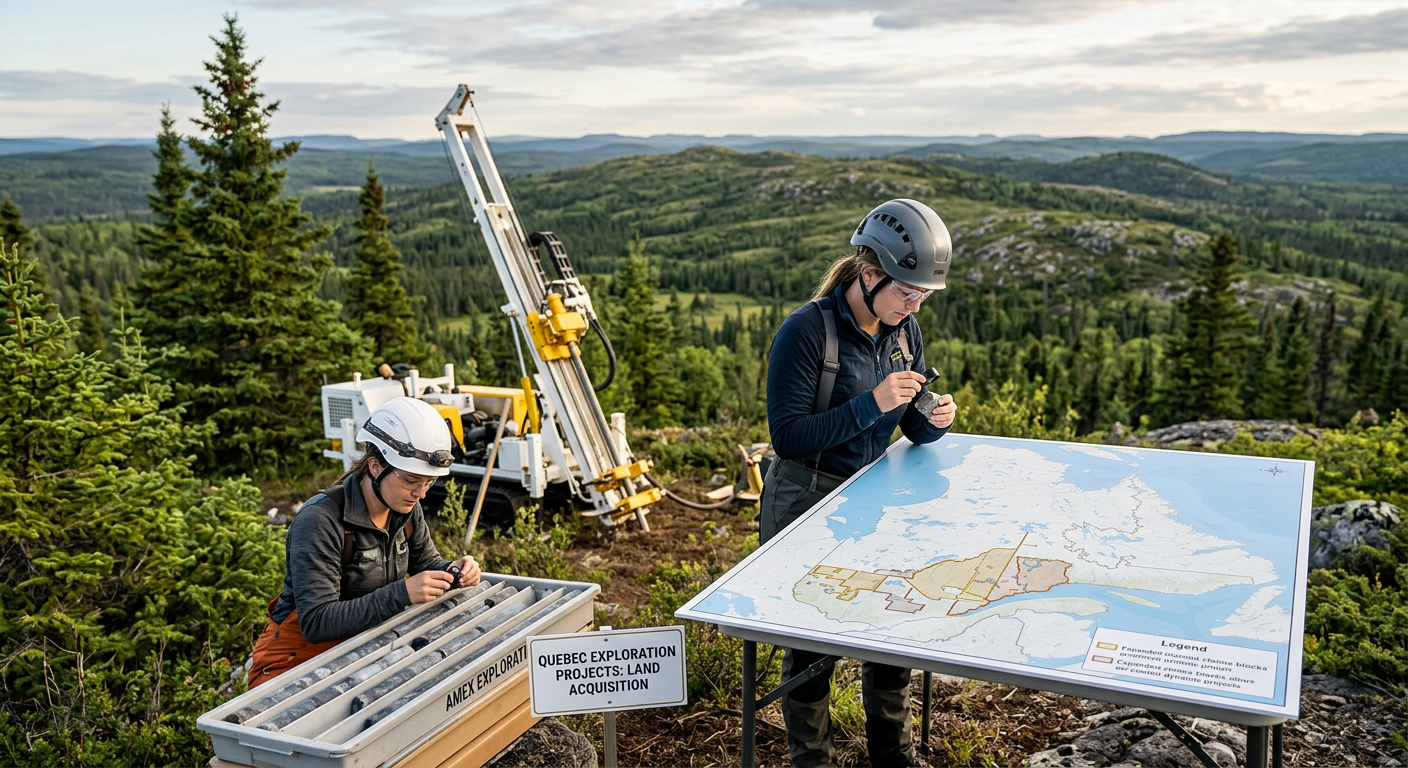 Amex Exploration erweitert Landbesitz für Gold- und Kupferprojekte in Quebec