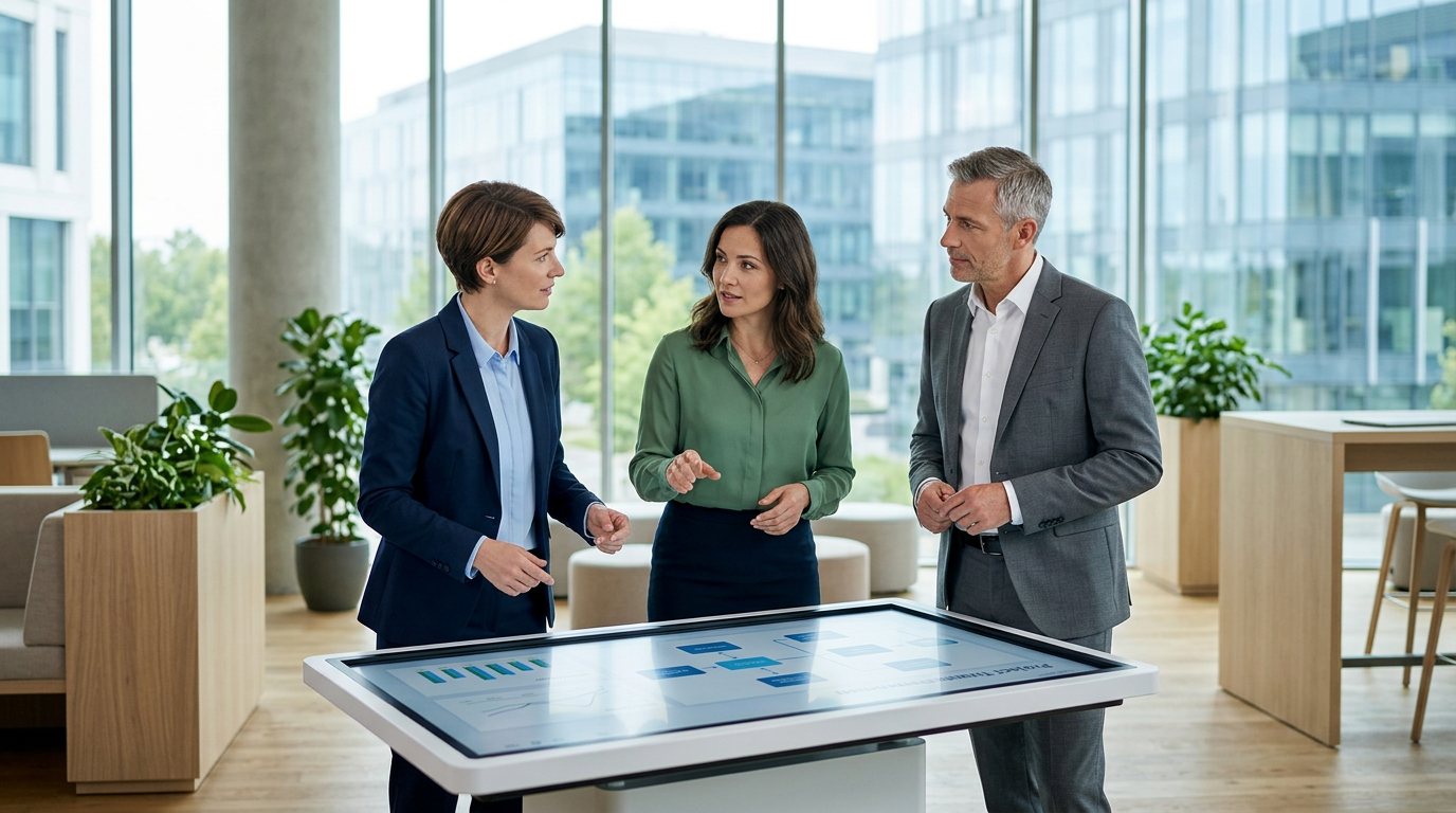 Crédit Agricole Assurances Feron bei Sendung über Transformation