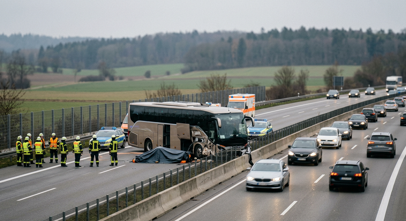 FlixBus in schweren Unfall auf deutscher Autobahn verwickelt