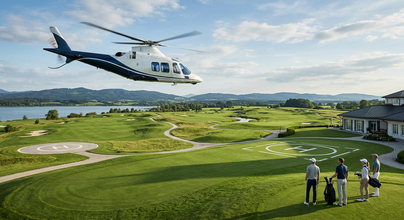 Heligolf propose des vols en hélicoptère vers des destinations de golf depuis Munich
