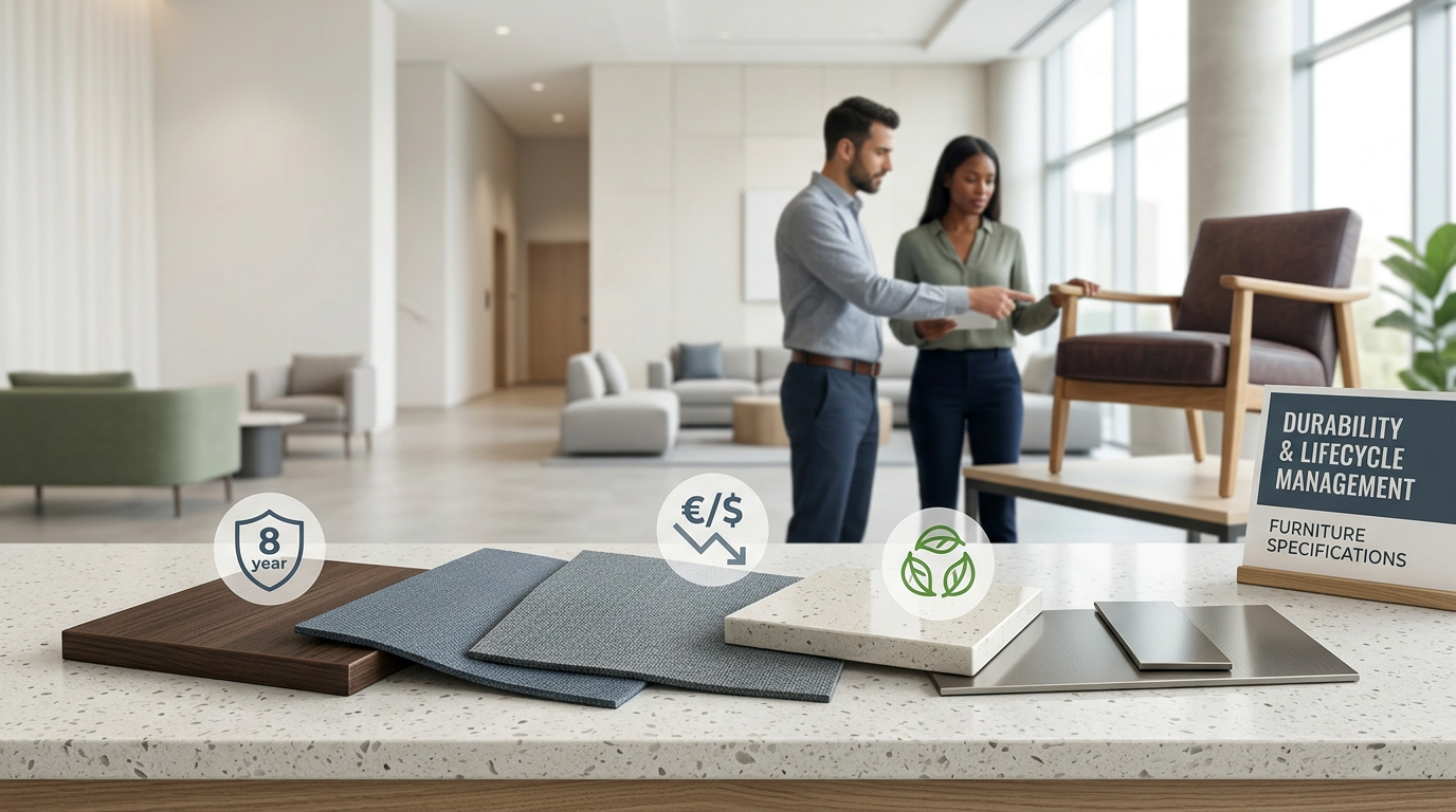 Sélection de matériaux pour mobilier d'hôtel: durabilité et coûts du cycle de vie
