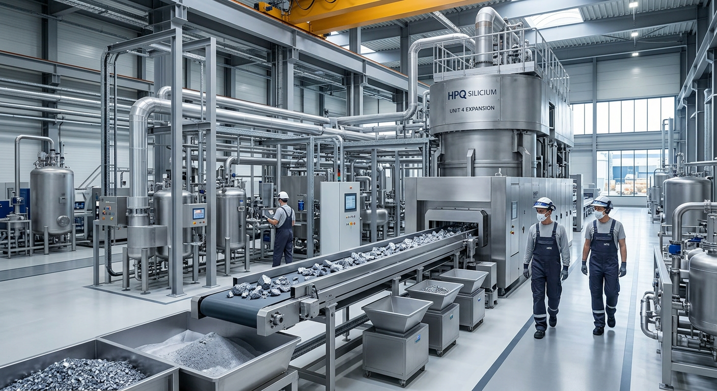 HPQ Silicium augmente sa capacité de production de silicium industriel