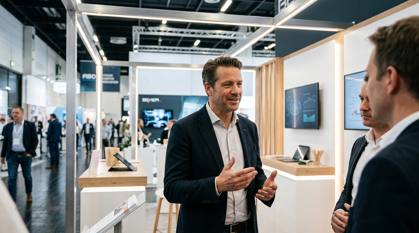 Joey Kelly närvarande vid BEMER:s monter på FIBO-mässan
