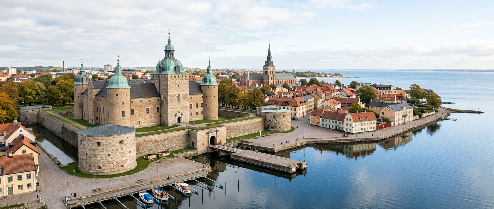 Les bâtiments historiques de Kalmar exposent le passé de la ville