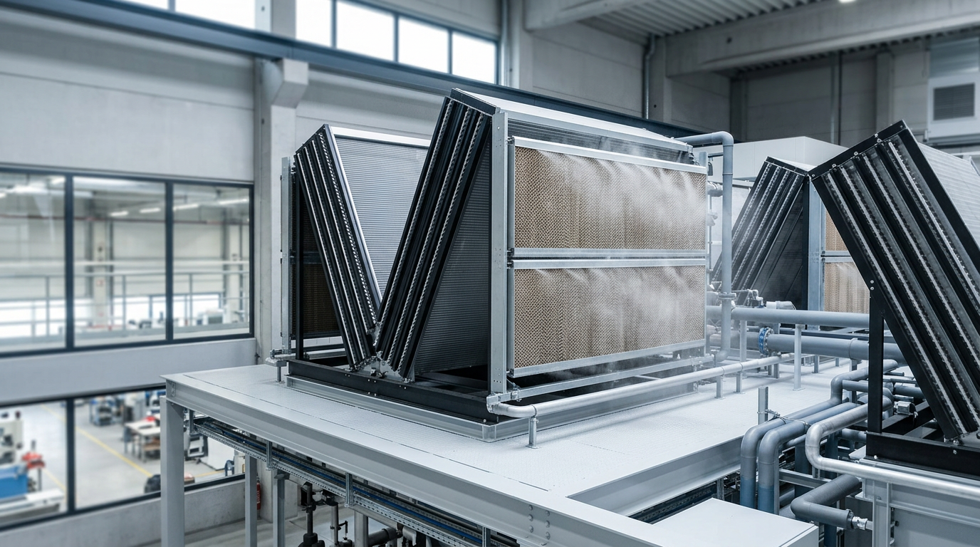 Kelvion Updates V-Bank Condensers and Adiabatic Pad Systems