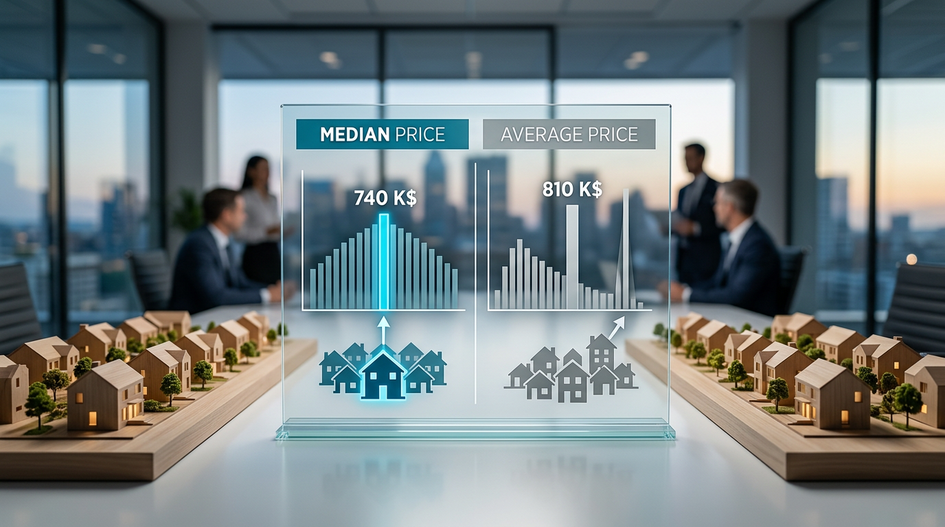 Le prix médian, indicateur privilégié du marché immobilier par rapport au prix moyen