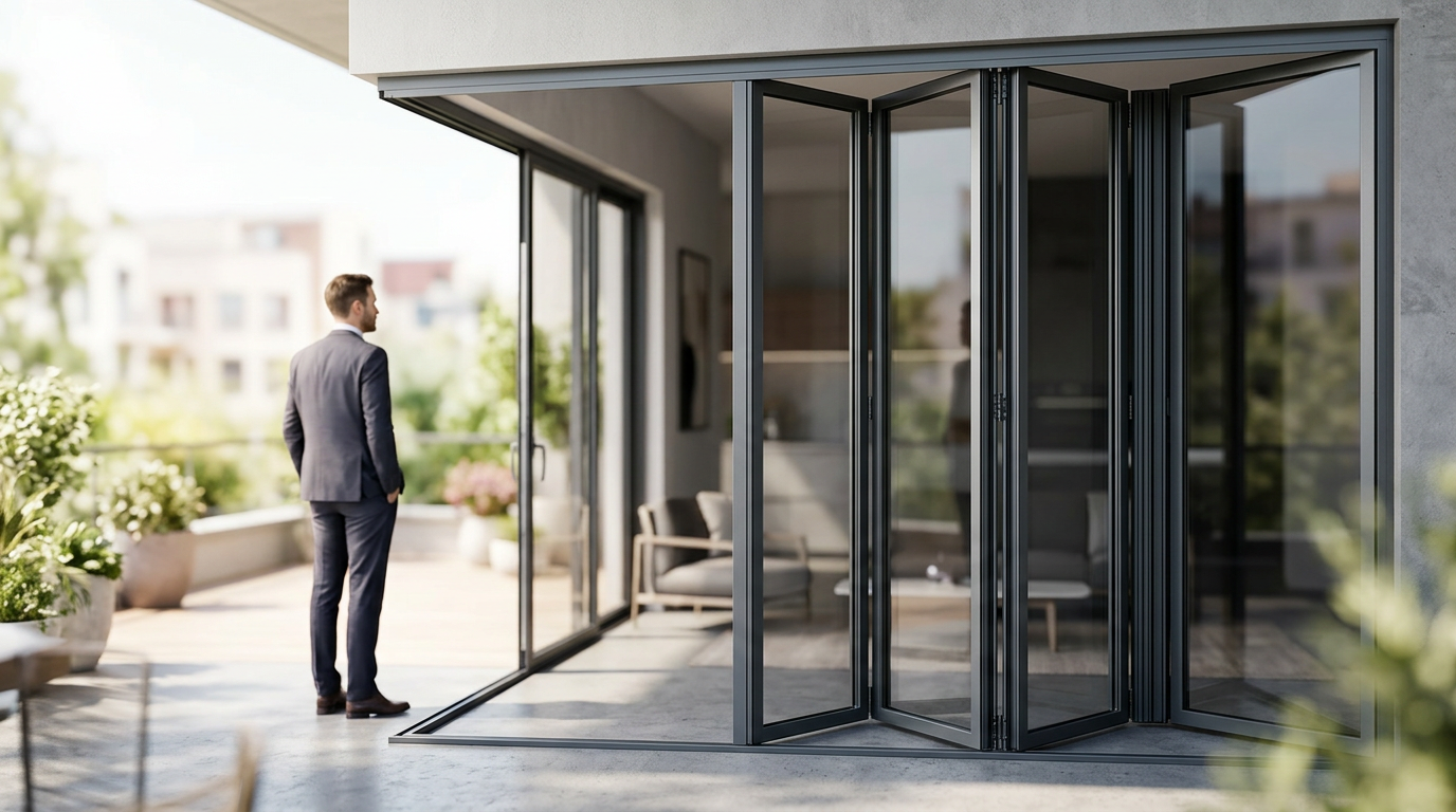 Medo präsentiert Slimline-Falttür zur Raumoptimierung