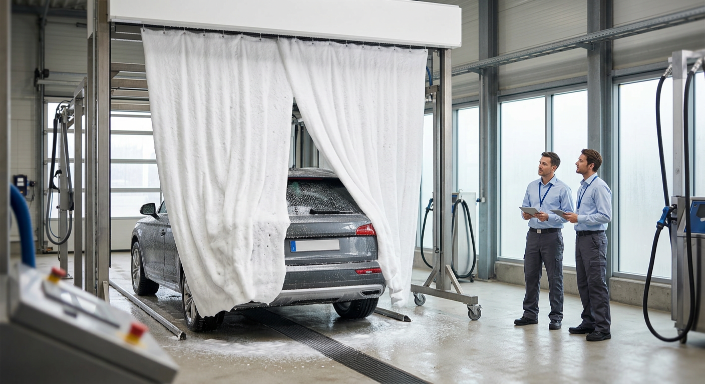 Otto Christ AG présente le système XXL de rideau de mousse pour les stations de lavage auto