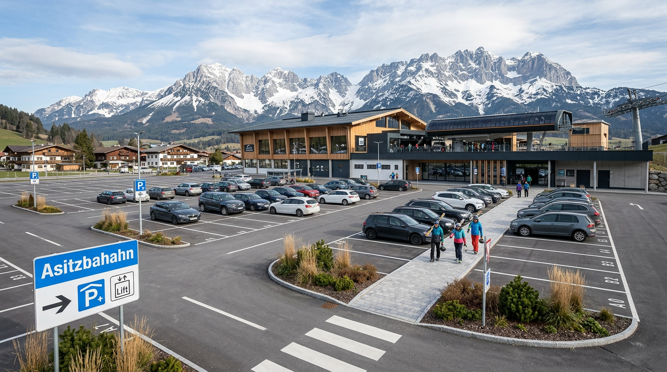 Stellplatz bei der Talstation der Asitzbahn in Leogang eröffnet