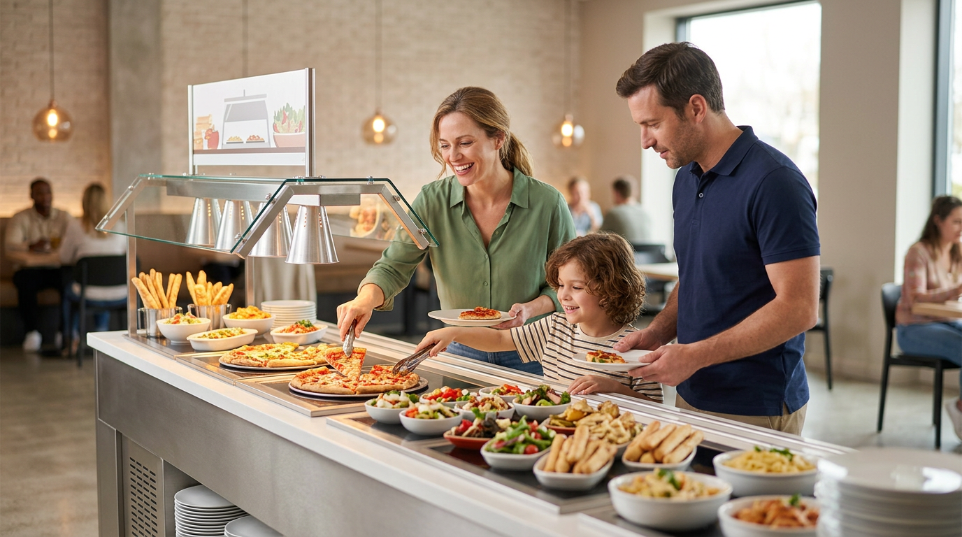 Pizza Hut tarjoaa buffet-ruokailua lapsiperheille