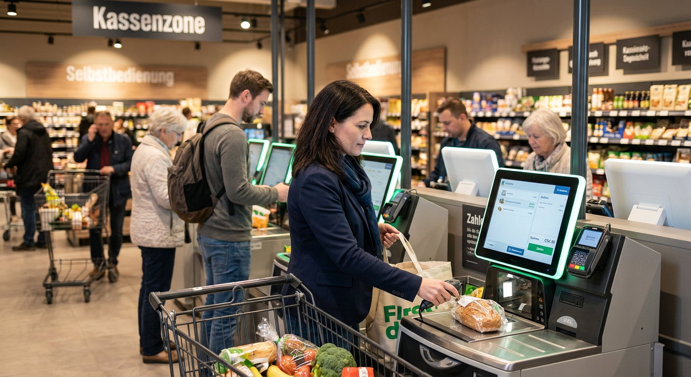 Les caisses en libre-service connaissent une forte croissance dans le commerce de détail en Allemagne